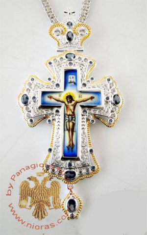 Σταυρός Δεσποτικός Σχέδιο 189b Επάργυρος Με Πέτρες Zirgon