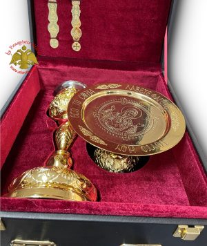 Leather Suitcase for Holy Communion Cup in Black