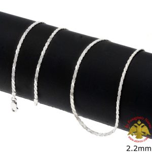 Αλυσίδα Ασημένια 925 Κορδόνι Πλακέ 2.2mm - 40cm