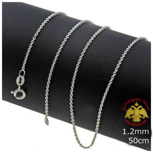 Αλυσίδα Ασημένια 925 Φορσετίνα Διαμαντέ Ροδιομένη 1.2mm  - 50CM