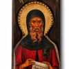 Παλαιωμένη Εικόνα Άγιος Αντώνιος σε Φυσικό Ξύλο