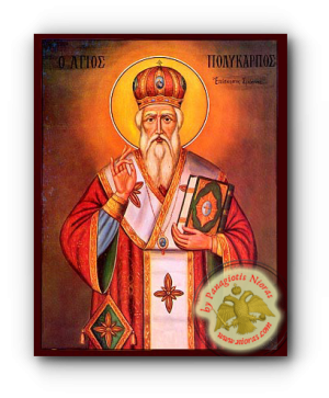 Saint Polykarp Noeclassical Wooden Icon