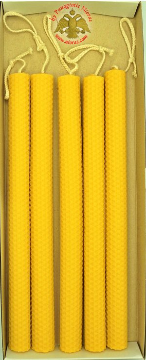 Γνήσιο Κερί Μέλισσας Λαμπάδα για το Πάσχα ΣΕΤ 2 τεμ