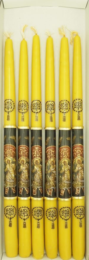 Πασχαλινή Λαμπάδα απο Καθαρο Κερακι Μελλισας με Ζωγραφια 40εκ. (Copy)