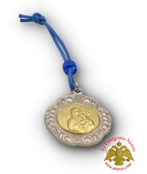 Εικόνα Μεταλλική Παναγία Αυτοκόλλητο Σχήμα Καμπάνας Νικελ (Copy)