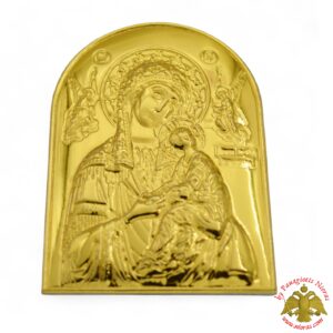Μαγνητική Εικόνα Παναγία Αμόλυντος με Αγγέλους Επίχρυσο Πλαίσιο 45x55mm