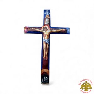 Hand painted Enamel Cross 5x9x1.5cm