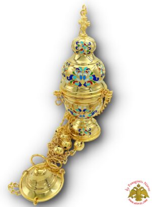 Christ Blessing With Holy Communion Cup Byzantine Wooden Icon on Canvas (Copy) TST