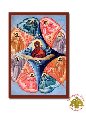 Τhe burning bush Byzantine Wooden Icon on Canvas