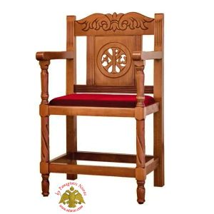 Orthodox Church Wood Carved Chair with ΑΡΧΩ Decorated in the Back (price per seat)
