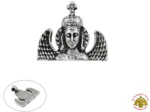 Μενταγιόν Χυτό Παπούτσι Ταξιάρχη 17x19mm Νικελ