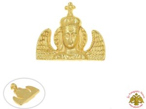 Μενταγιόν Χυτό Παπούτσι Ταξιάρχη 17x19mm Επίχρυσο