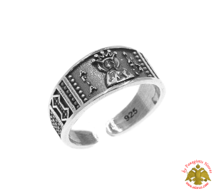 Δαχτυλίδι Ασημένιο 925 Αγία Αικατερίνη 9mm