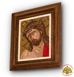 Hand Made Christ Bridegroom Mosaic Icon with Wooden Frame 50 x 60cm by Artist Zoupas
