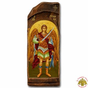 Παλαιωμένη Εικόνα του Αρχαγγέλου Μιχαήλ σε Φυσικό Ξύλο