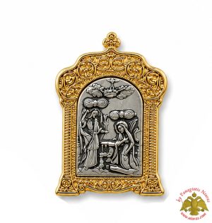 Magnetic Orthodox Icon Annunciation in Golden Frame 35x40mm