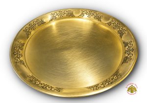 Metal Orthodox Candle Stand Metal Brass Disc 20cm