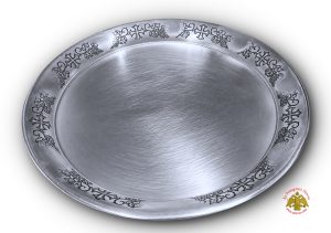 Metal Orthodox Candle Stand Metal Nickel plated Disc 20cm