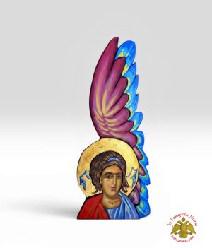 Ξυλογλυπτη Εικόνα Αγιογραφια Αρχαγγέλου με Φτερά