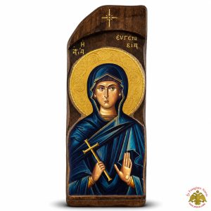 Αγία Ευγενία Παλαιωμένη Εικόνα σε Φυσικό Ξύλο