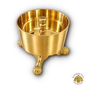 Orthodox Round Candle Stand Brass for Sand 12x8cm