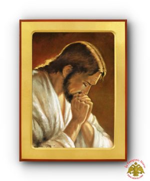 Jesus Christ Thinking Neoclasical Wooden Icon